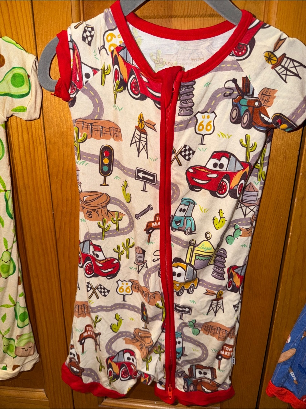 Little sleepies Cars shorty romper 2T